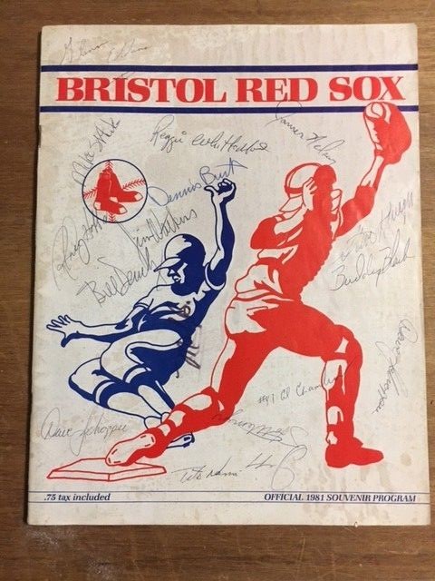 1981 Bristol Red Sox Signed Program(16 Sig) Neatly Scored vs Lynn Sailors