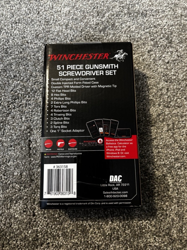 Winchester 51 Piece Gunsmith Screwdriver Set