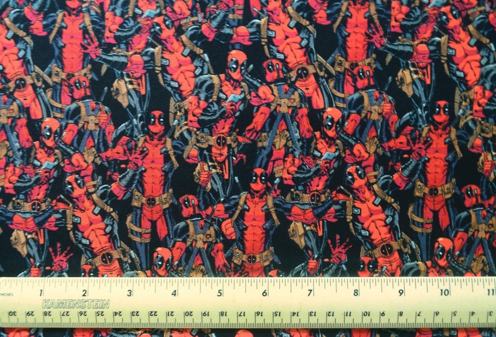 1/4 yard 100% cotton fabric Springs Creative Deadpool Packed Marvel Comics