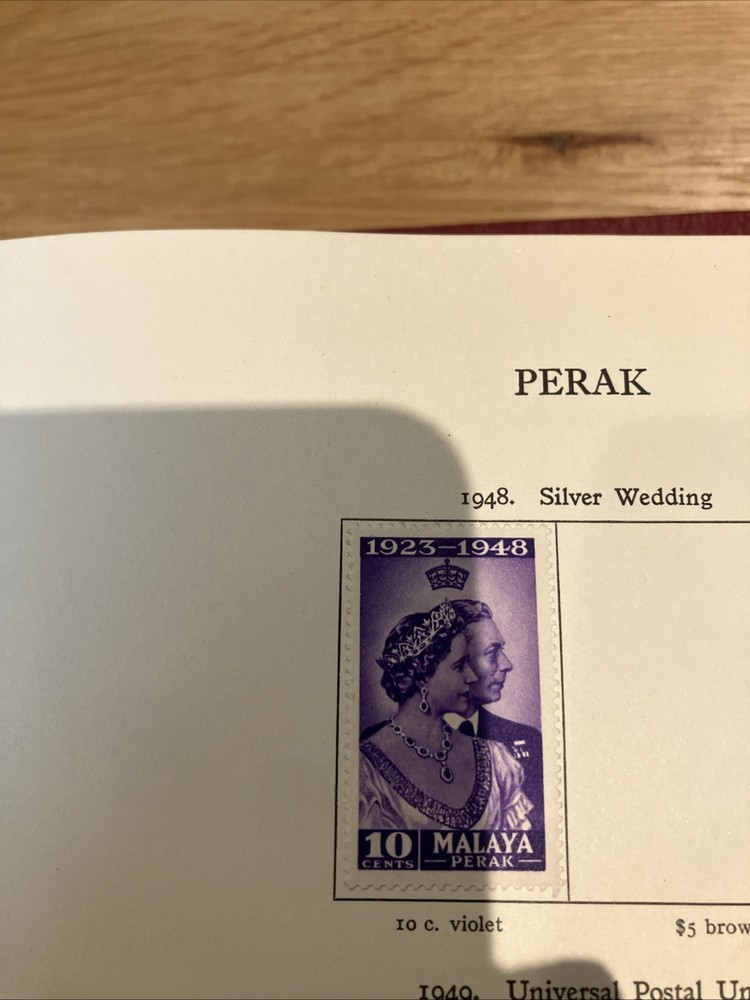 MALAYA PERAK 1948 SILVER WEDDING 10c STAMP MINT
