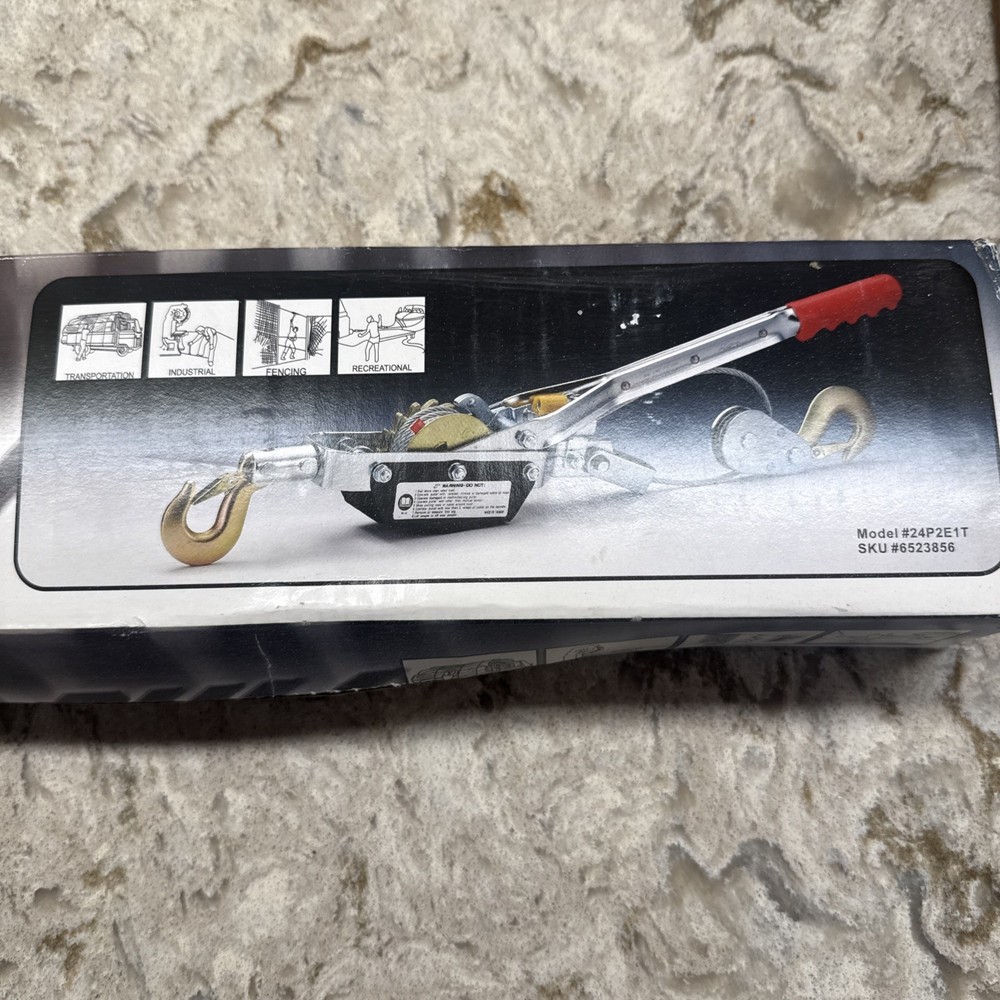 Cable Power Pull 2 Ton 4000 Lbs Cable Puller 24P2E1T in Original Box! New