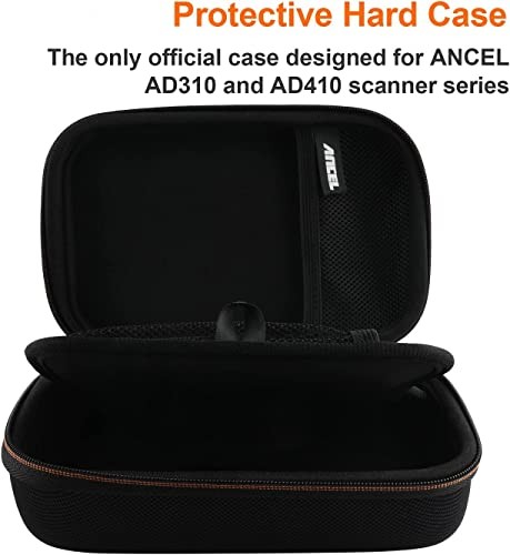 Black OBD2 Scanner Storage Bag - Protective Case for Code Reader