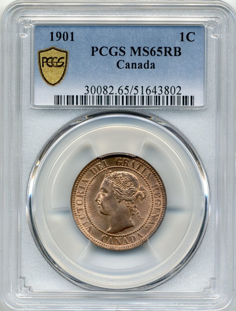 1901 Canada Large Cent - PCGS GEM Uncirculated MS 65 RB