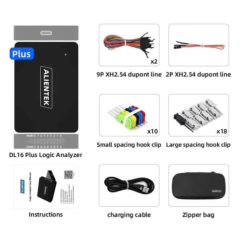 ALIENTEK DL16 / DL16 Plus Mini Logic Analyzer Kit ARM FPGA STM32 Debugger gk45