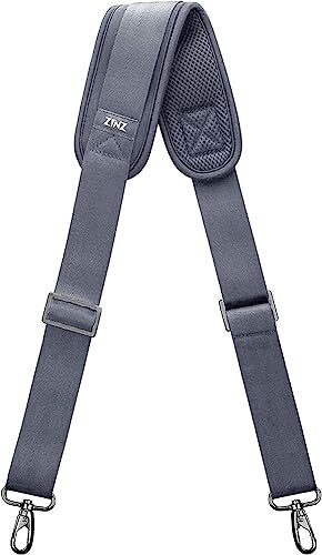Bag Shoulder Strap, Padded Adjustable Shoulder Strap Replacement 57“ Dark Gray