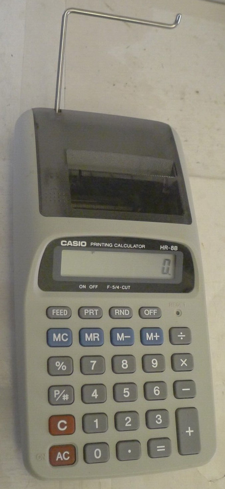 Casio HR-8B Printing Calculator Compact - Vintage