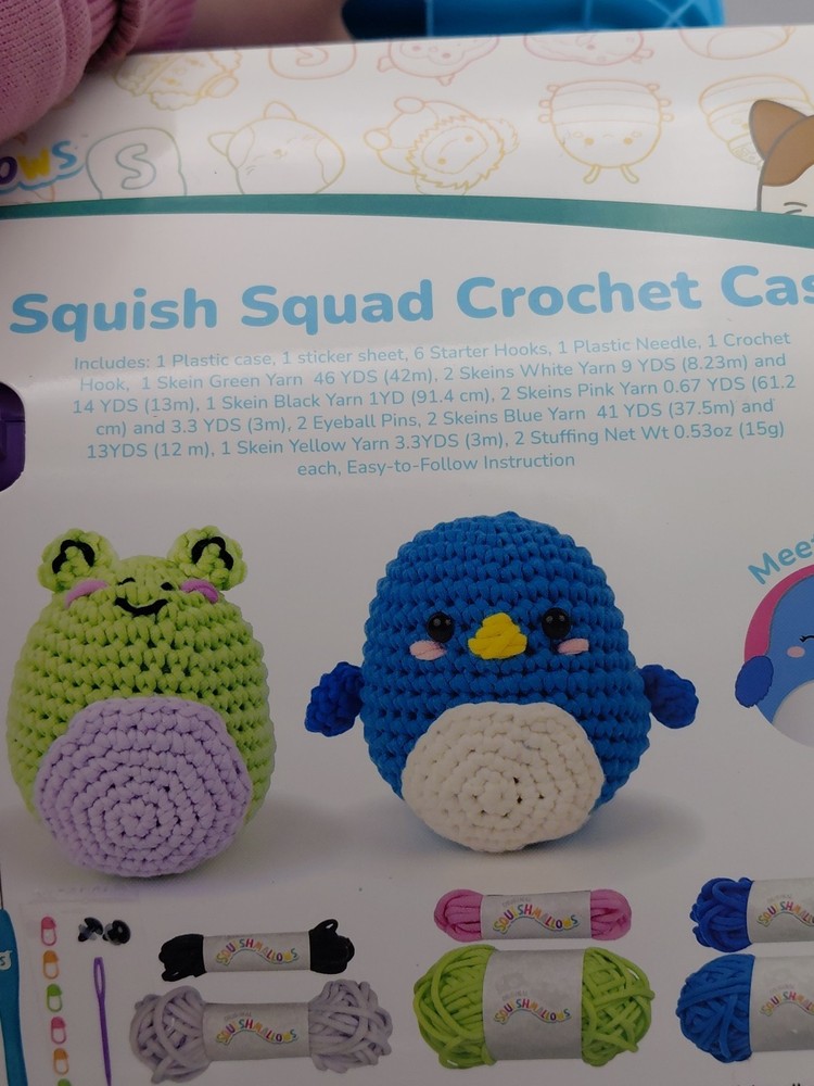 Original Squishmallow Squish Sqad Crochet Case Includes Everything You Need...