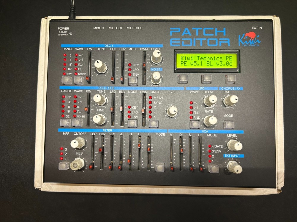 Kiwi Technics Patch Editor, synthesizer programmer, analog synths midi interface