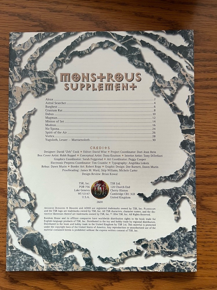 PLANESCAPE CAMPAIGN SETTING 1994 Dungeons & Dragons Boxed Set Complete & NM++!