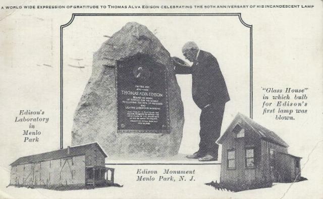 654 2c EDISON LIGHT - Post Card #5