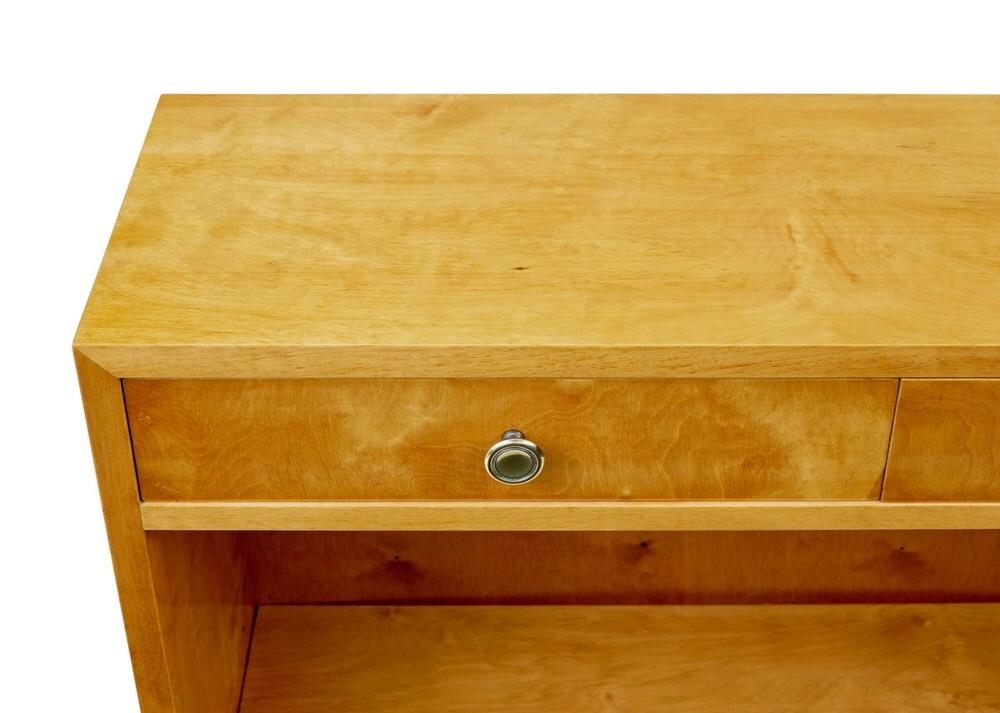 SCANDINAVIAN BIRCH LOW OPEN BOOKCASE BY SMF BODAFORS