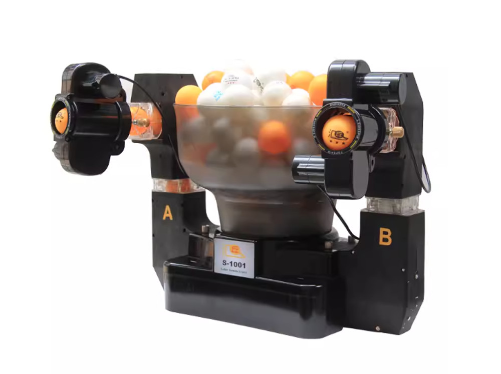 Automatic Double Head Table Tennis Serving Machine With 2.4G Remote Control