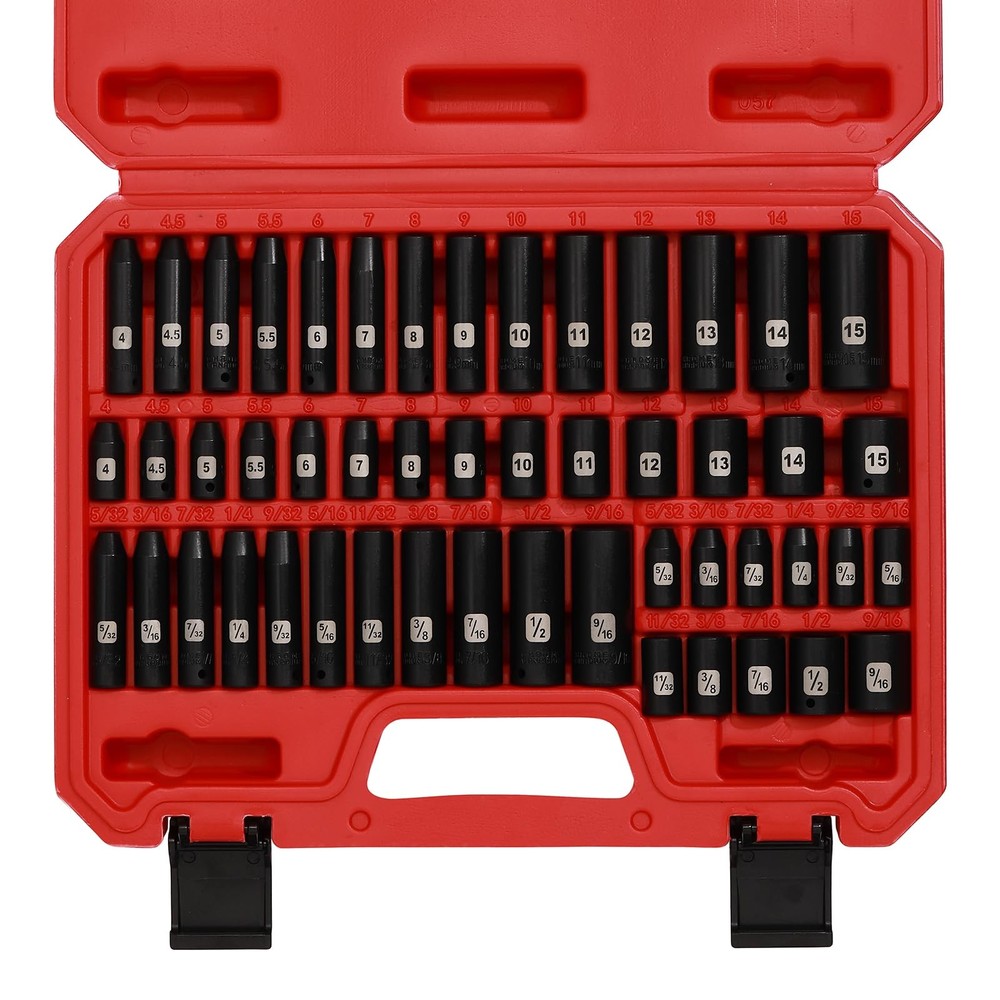 Mayouko 50PCS 1/4 Inch Drive Master Impact Without Accessory, Black