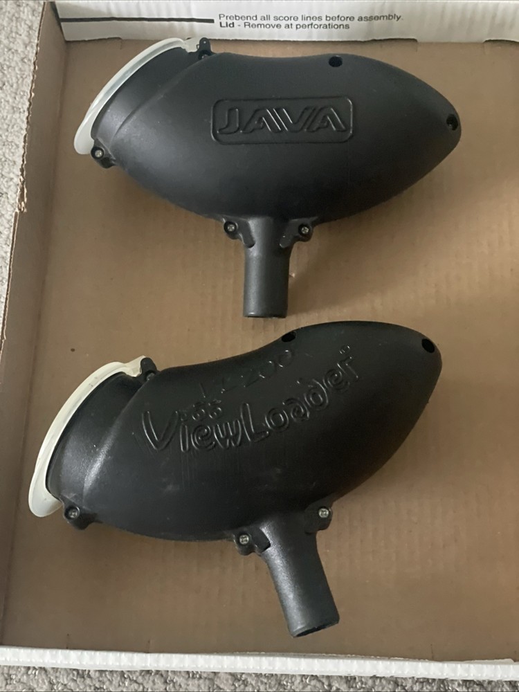 2-Piece Paintball Hopper Lot Java & ViewLoader VL-200