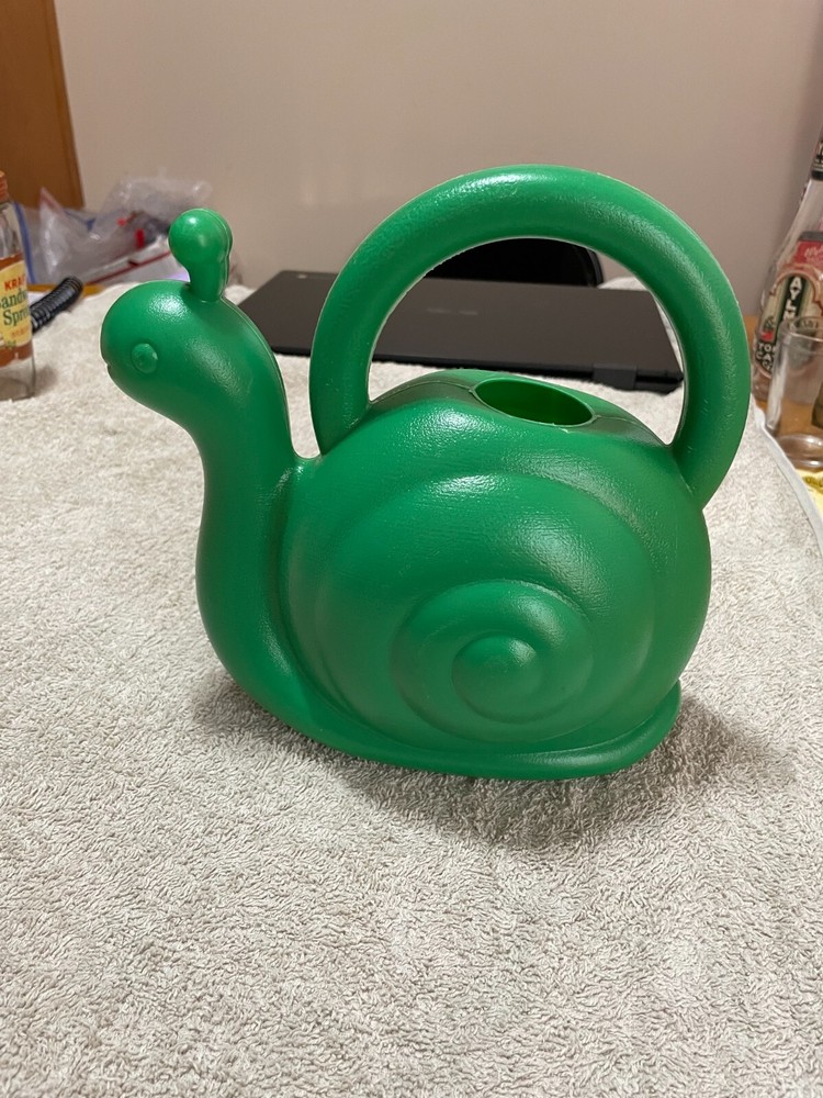 Green Plastic Snail Watering Can