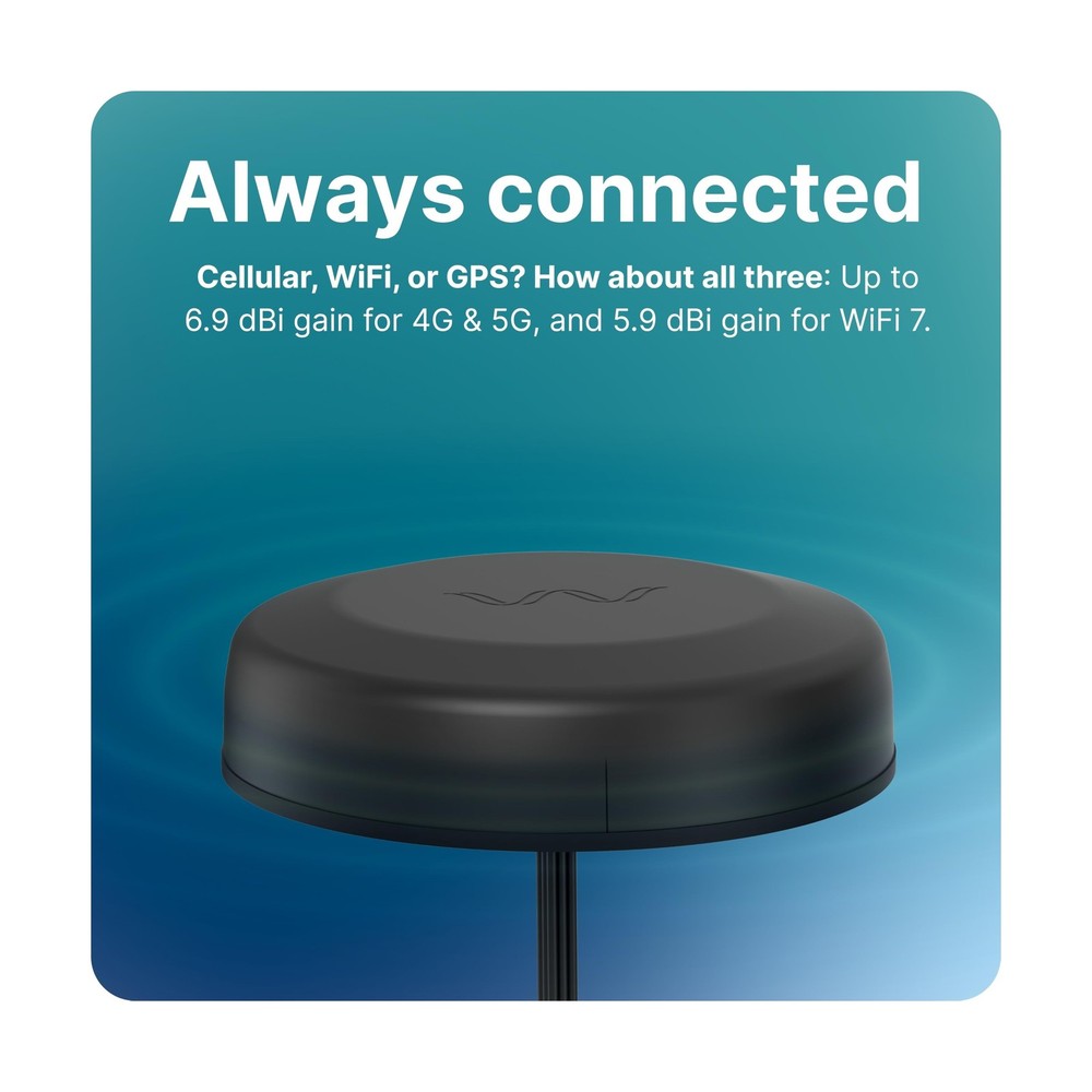 Waveform OmniRoam 6-in-1 Low-Profile Mobile Antenna – High-Performance, Ru