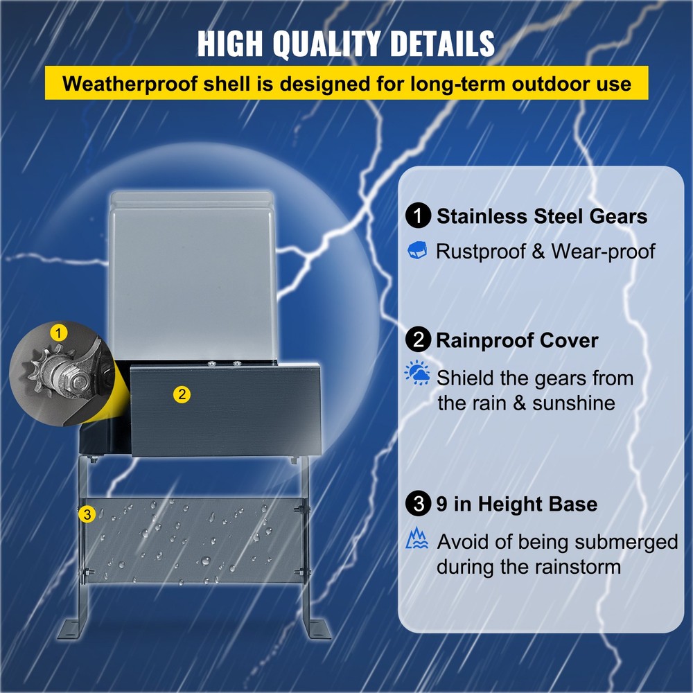 VEVOR Motor Powered Automatic Sliding Gate Opener + Remote Controllers