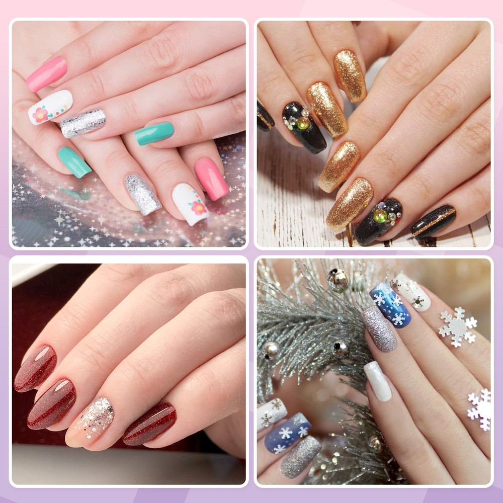 Acrylic Nail Kit for Beginners with Everything Professional, 12 Glitter...
