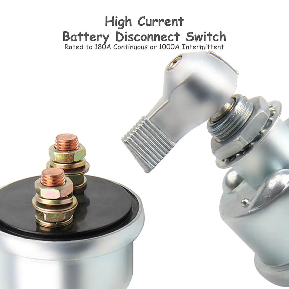 Silver 2 Post 12 V Racing Master.Battery Quick Disconnect Cut Off Kill Switch X2