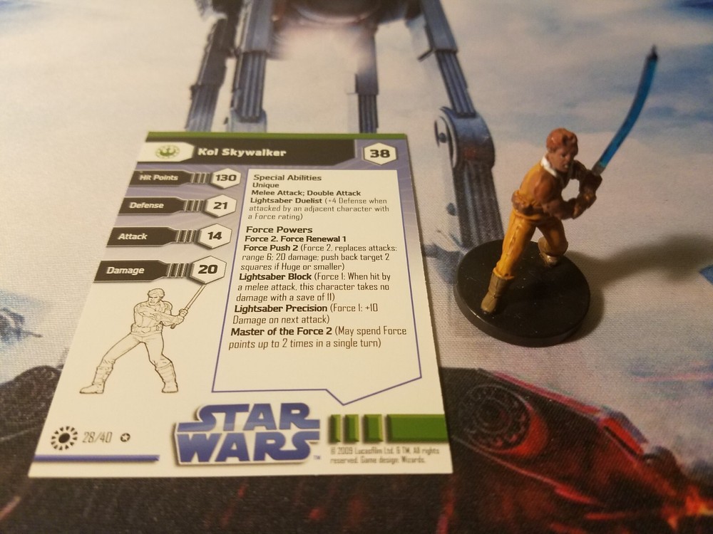 Star Wars Miniatures Jedi Academy 28 Kol Skywalker