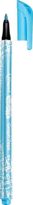 Maped - Graph'Peps Medium Tipped 0.8mm Fine Line Triangular Felt Pens - 12 Pack