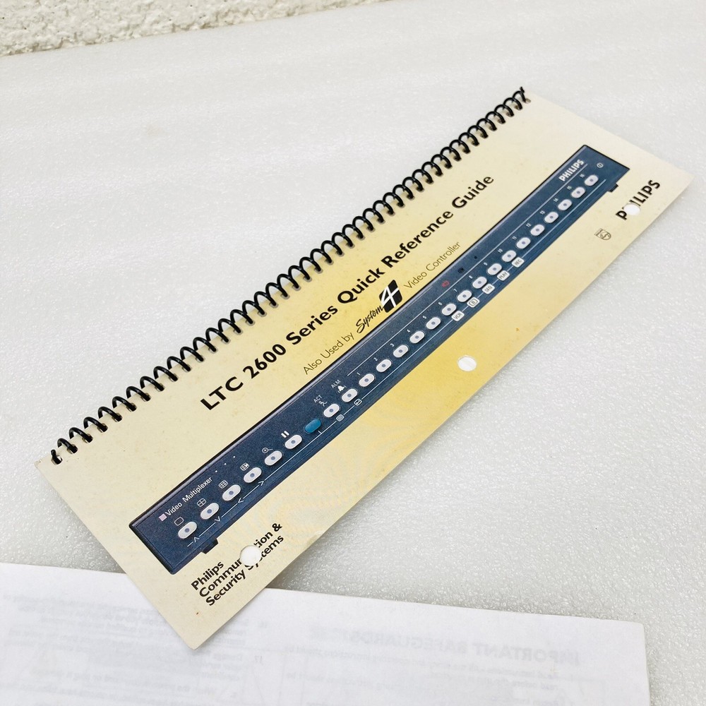 Philips LTC2600 Video Multiplexer Instruction Manual & Quick Reference Guide