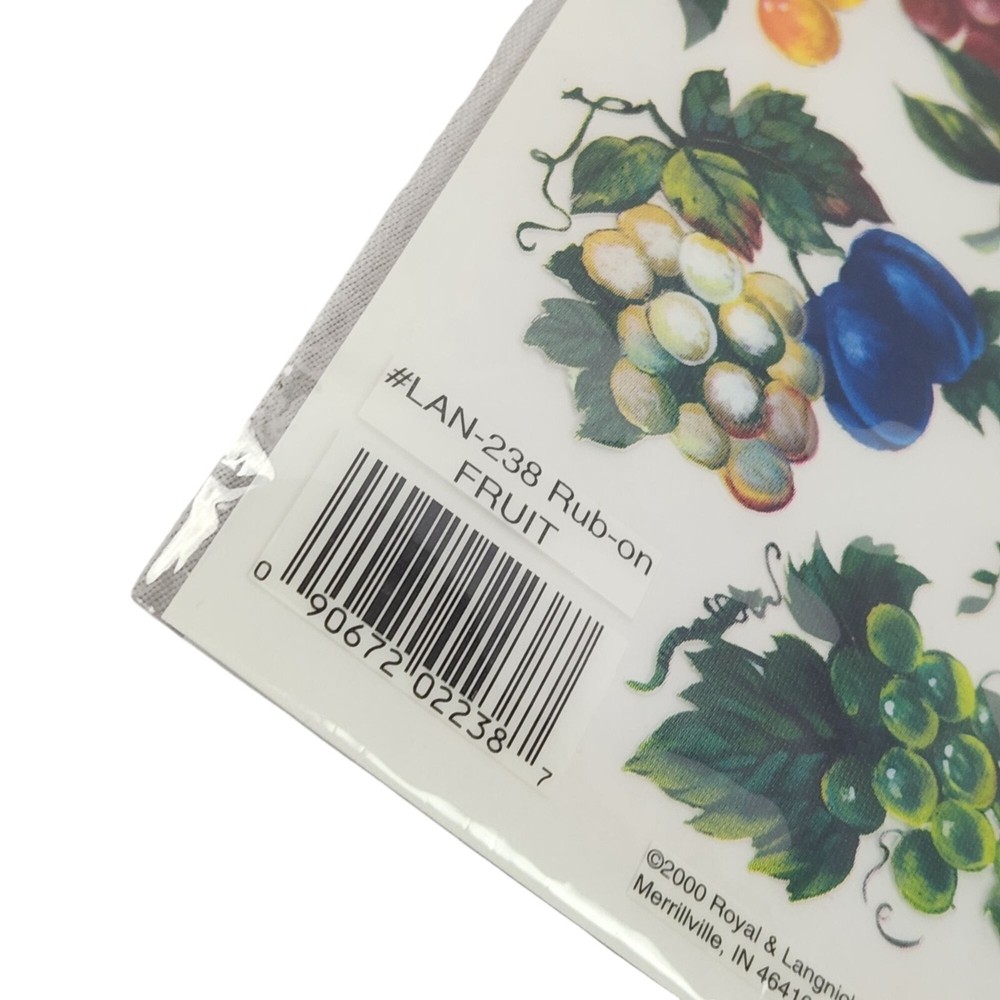 Fruit Rub-On Transfers #LAN-238 By Royal & Langnickel 2000