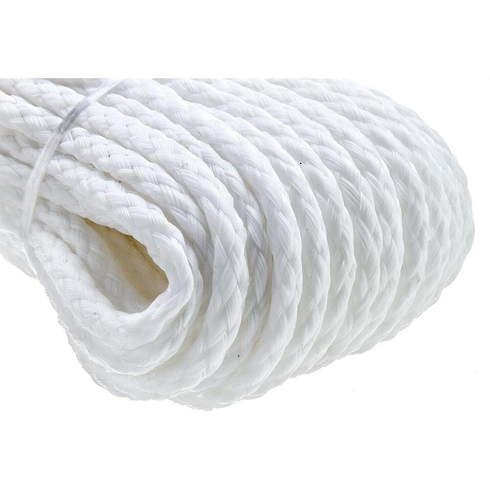 Seachoice 40211 Hollow-Braid Polypropylene Anchor Line, White, 3/8" x 75'