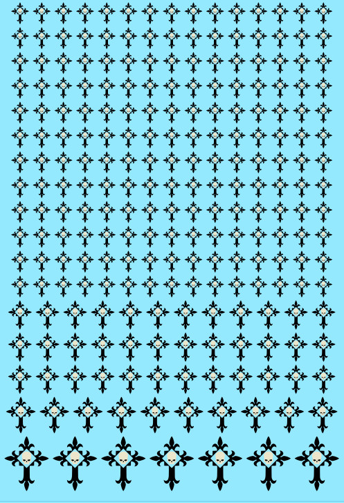 A6 - Skull Crosses Transfer Sheet