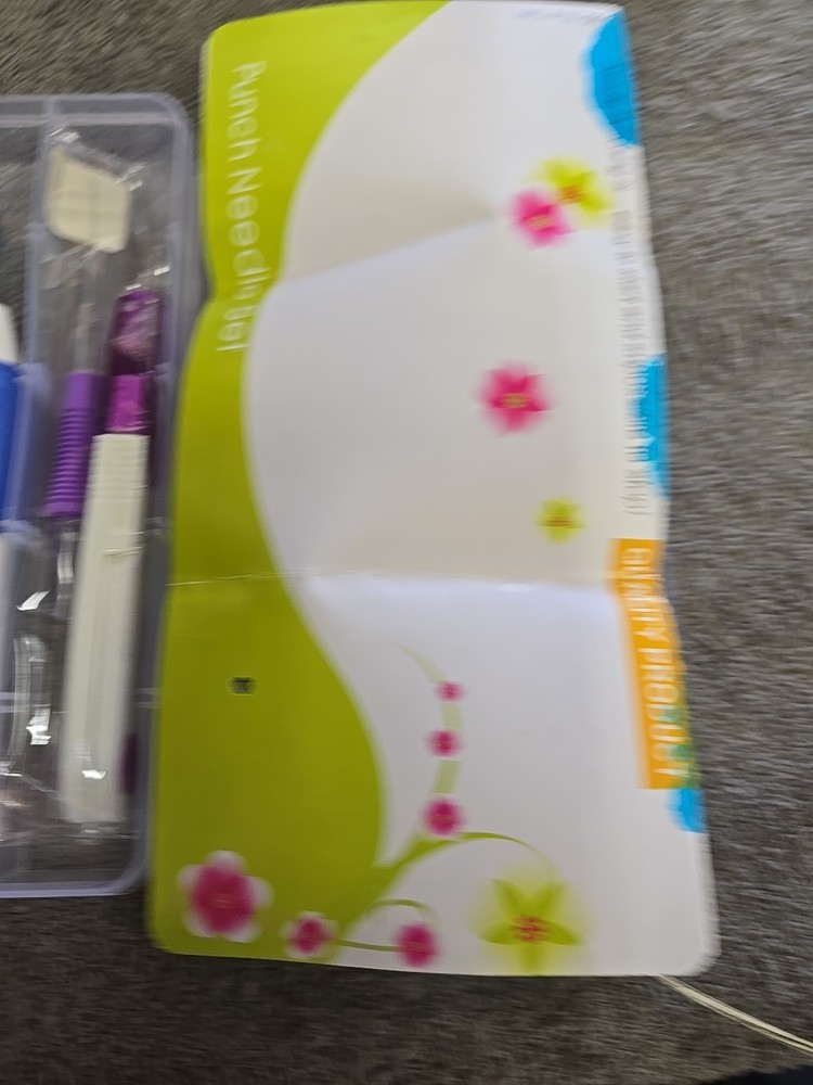 DIY Punch Needle Magic Embroidery Pen Set Stitching Thread Tool Sewing Craft Kit