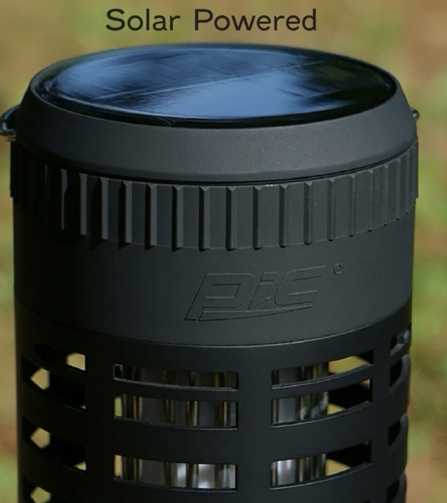 PIC® Flickering Flame Solar Portable Insect Killer Lantern