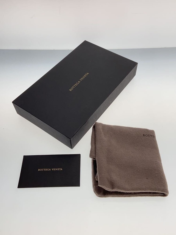 BOTTEGA VENETA Long Wallet Leather Gray Plain Men's
