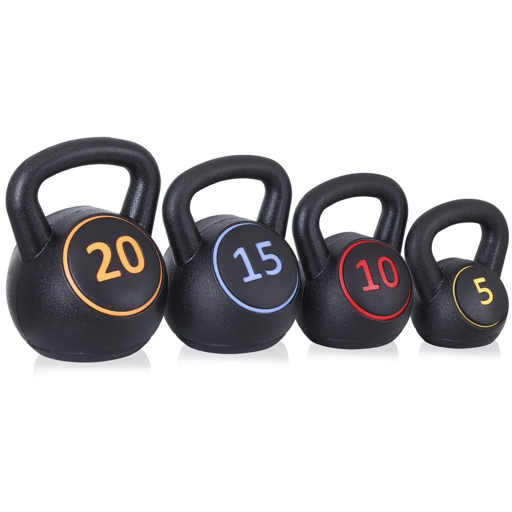 4PCS Kettlebell Weights Set with Tray for Training Home ExerciseFitness Workout
