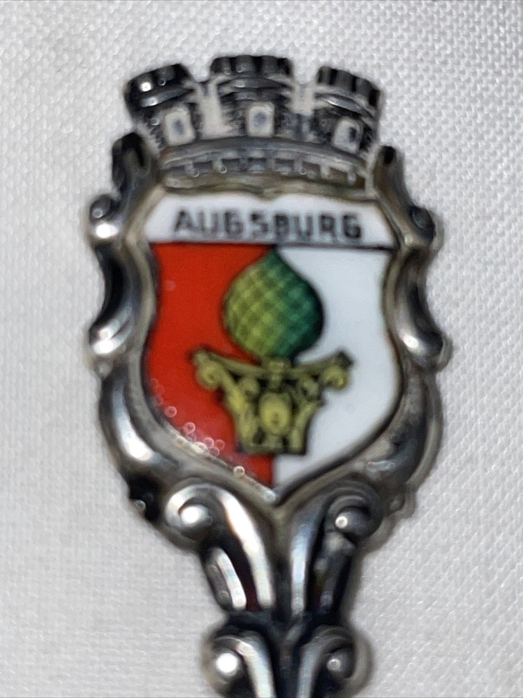 Augsburg Germany Souvenir Spoon Marked 800 KFK SILVER