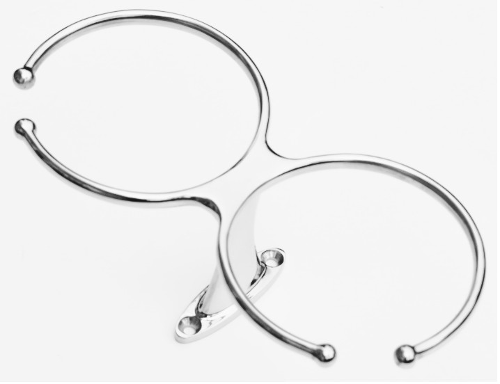 Marine Grade Stainless Double Ring Cup Drink Holder - open design