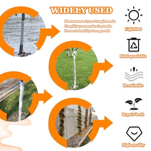 100ft Breathable Tree Trunk Bandage Cover, Tree Protector Wrap for Winter,
