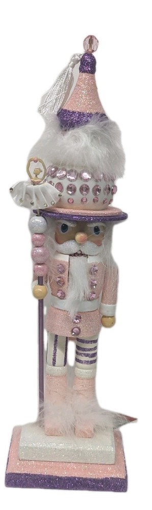Kurt Adler Hollywood Nutcracker - Pink Ballet Scepter Christmas Nutcracker 15"