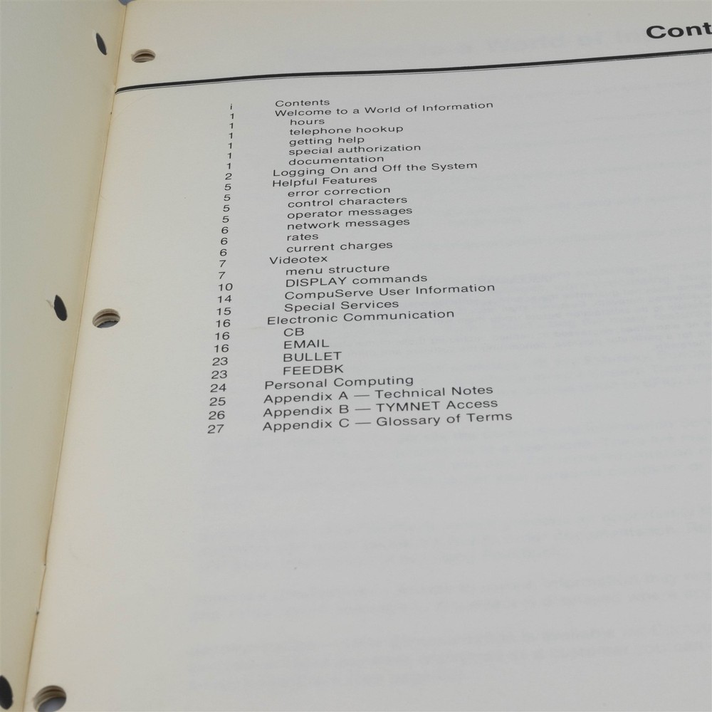 Radio Shack CompuServe Information Service User's Guide Booklet Vintage Internet