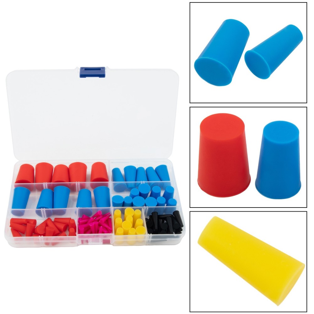 105Pcs High Temp Masking Powder Coating Silicone Cone Assortment Kit
