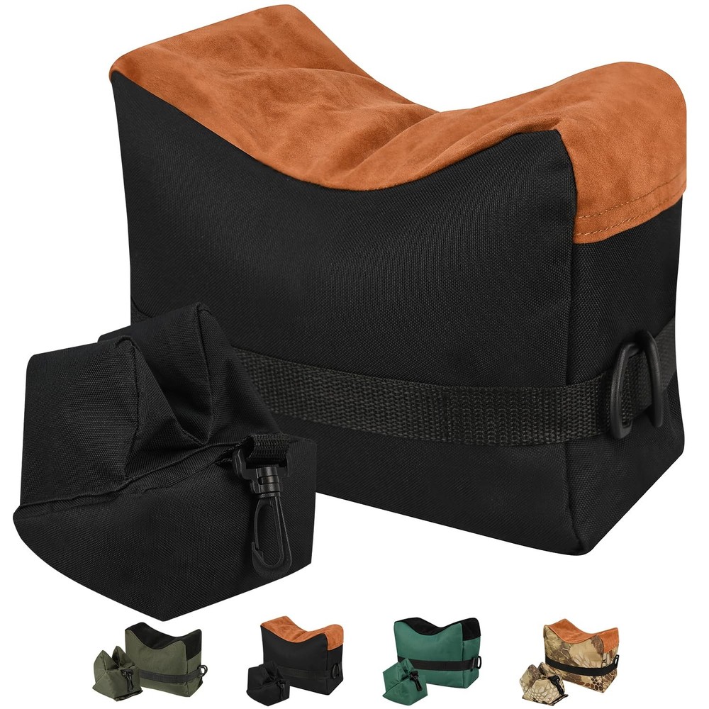 Shooting Rest Bags, Black Front & Rear Support Sandbag Black, 1 Set