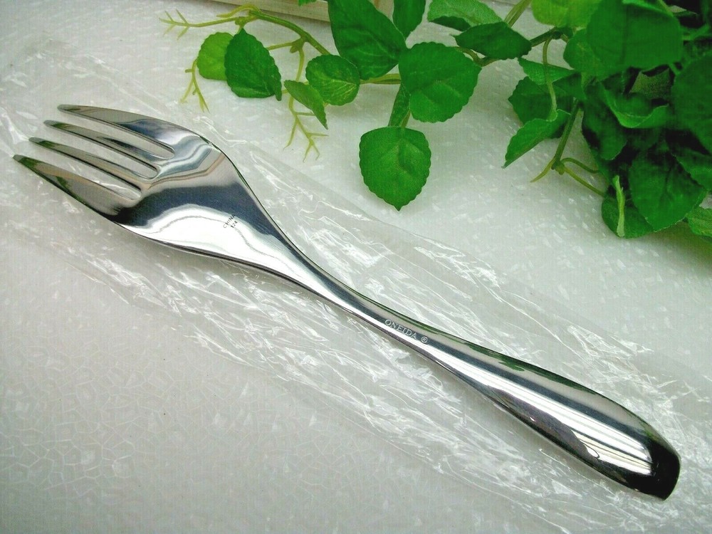 Oneida CALM Stainless Steel Cold Meat Serving Fork NEW
