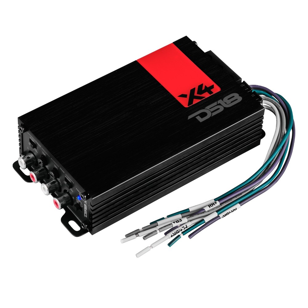 DS18 X4 Ultra Compact Class D 4-Channel Car Amplifier 1400 Watts Max