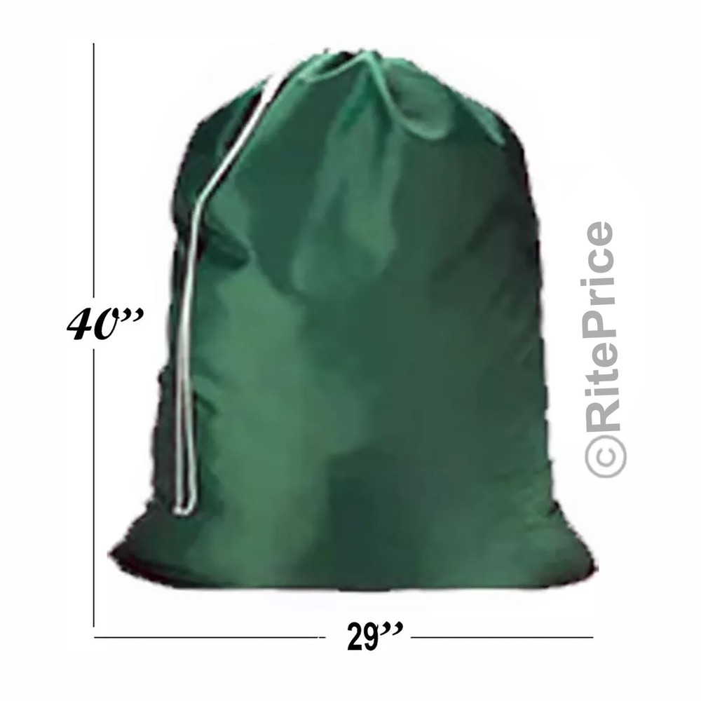 Large 29"X40" Laundry Bag Heavy Duty Nylon With Drawstring Assorted (10 Pack)
