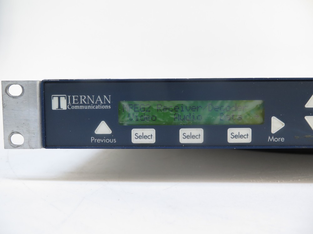 Tiernan TDR777 IRD MPEG-2 DVB Receiver Decoder 1RU Rack Mounted