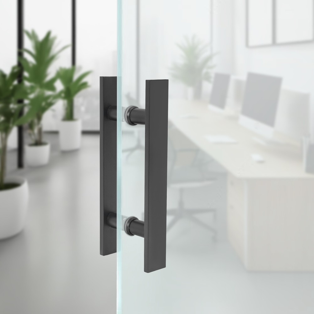 Double Sided Stainless Steel Door Handle 0.4" Pull Push Sliding Barn Door Handle