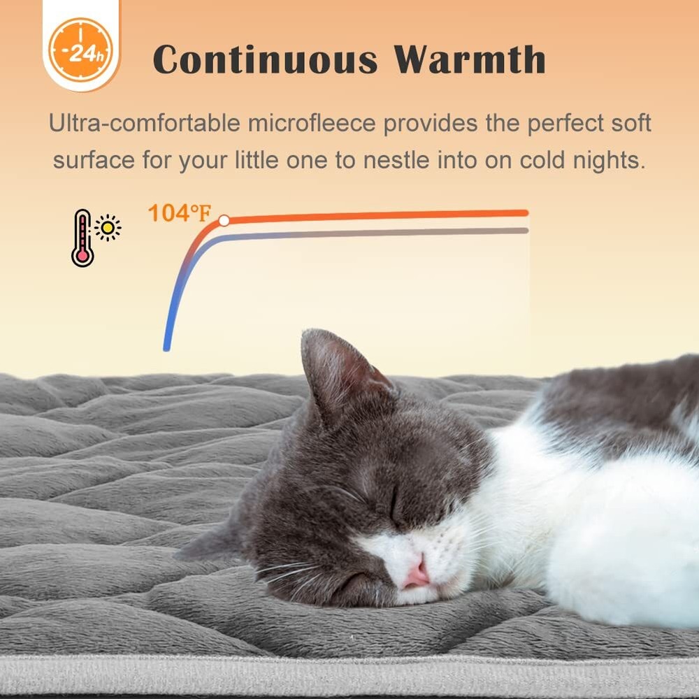 Self Warming Cat Bed Self Heating Cat Mat Thermal Pet Bed Mat Self-Warming Do...