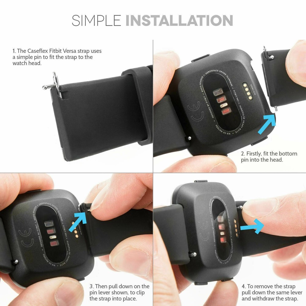 NEW Fitbit Versa Versa Lite Versa 2 Silicone Strap Wristband Kit S+L Size strap