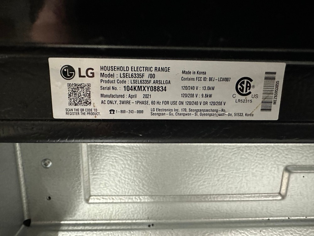 Genuine LG Range Oven Infinite Switch # EBF62174901
