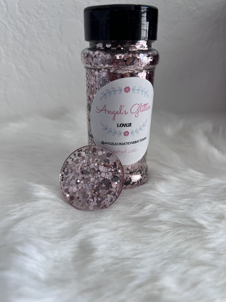 Lover Polyester glitter 2 oz in a shaker bottle