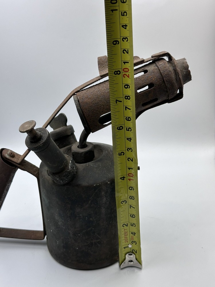 Vintage copper hand held blow torch c 1950s